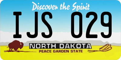ND license plate IJS029