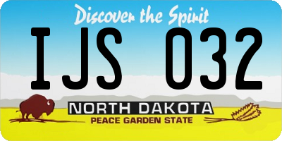 ND license plate IJS032