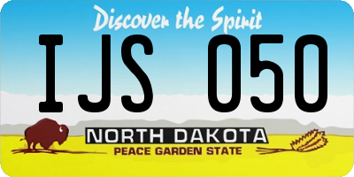 ND license plate IJS050