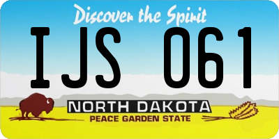 ND license plate IJS061
