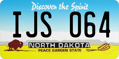 ND license plate IJS064