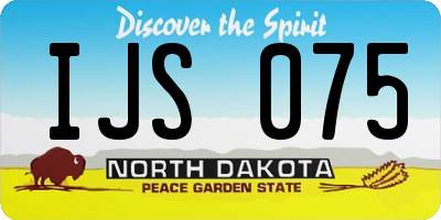 ND license plate IJS075