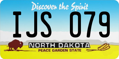 ND license plate IJS079