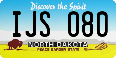 ND license plate IJS080