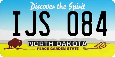 ND license plate IJS084