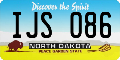 ND license plate IJS086
