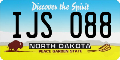 ND license plate IJS088