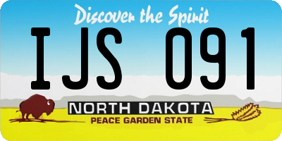 ND license plate IJS091