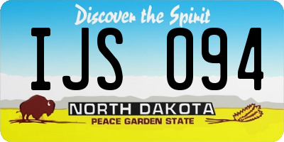 ND license plate IJS094