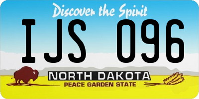 ND license plate IJS096