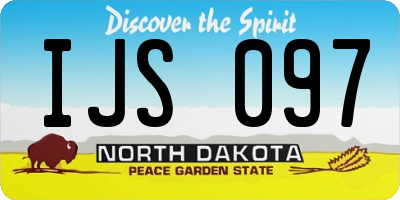 ND license plate IJS097