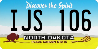 ND license plate IJS106