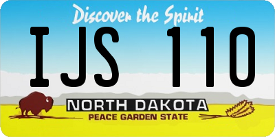ND license plate IJS110