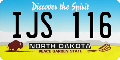 ND license plate IJS116