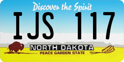 ND license plate IJS117