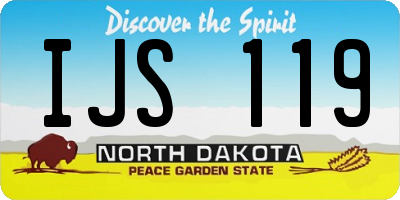 ND license plate IJS119