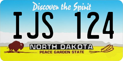 ND license plate IJS124