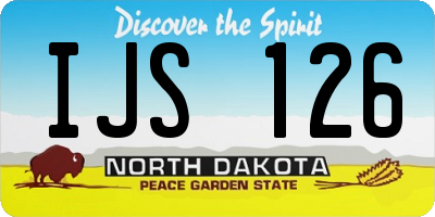 ND license plate IJS126