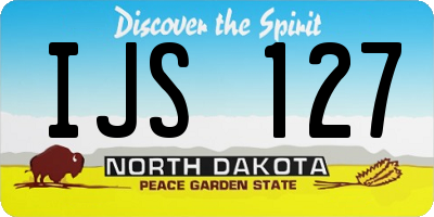 ND license plate IJS127