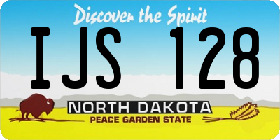 ND license plate IJS128
