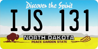 ND license plate IJS131