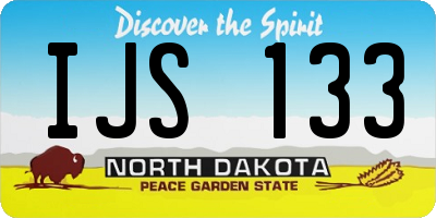 ND license plate IJS133