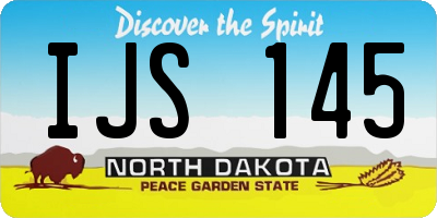ND license plate IJS145