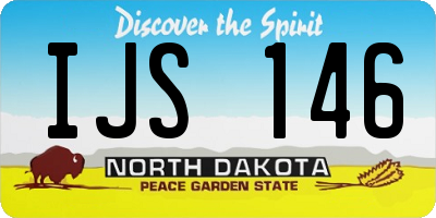 ND license plate IJS146