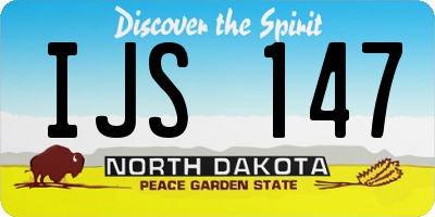 ND license plate IJS147