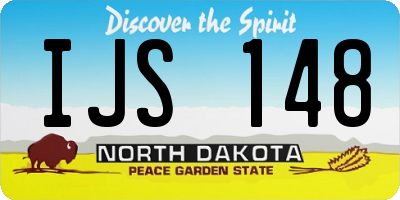 ND license plate IJS148