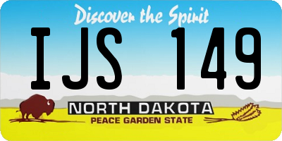 ND license plate IJS149