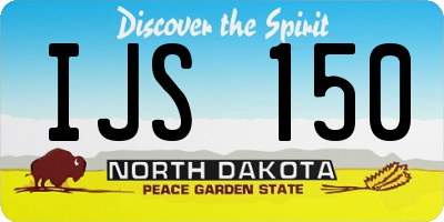 ND license plate IJS150