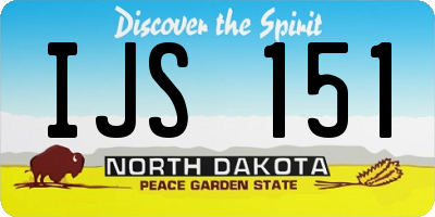 ND license plate IJS151
