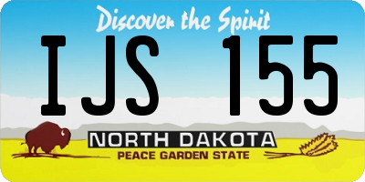 ND license plate IJS155