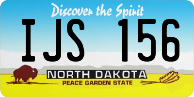 ND license plate IJS156