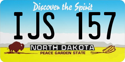 ND license plate IJS157