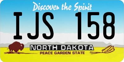 ND license plate IJS158