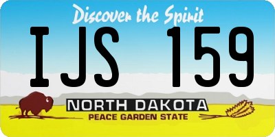 ND license plate IJS159