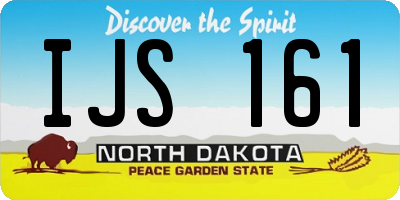 ND license plate IJS161