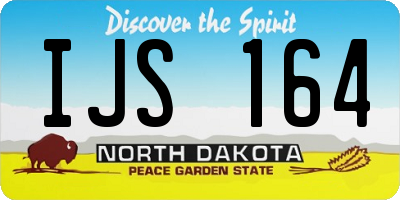 ND license plate IJS164