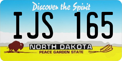 ND license plate IJS165