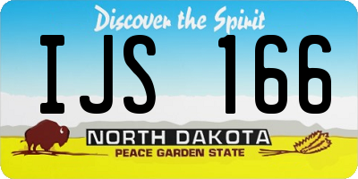 ND license plate IJS166