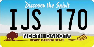 ND license plate IJS170