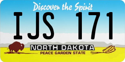 ND license plate IJS171