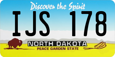 ND license plate IJS178