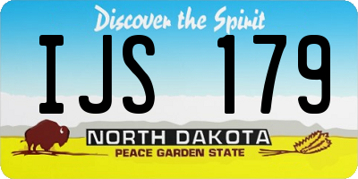ND license plate IJS179