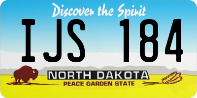 ND license plate IJS184