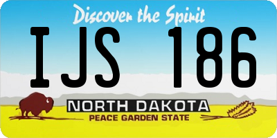 ND license plate IJS186
