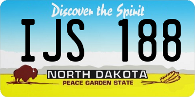 ND license plate IJS188