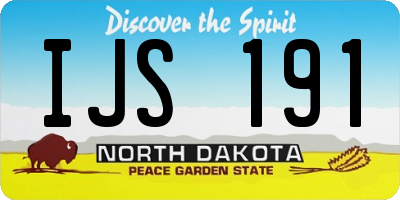 ND license plate IJS191